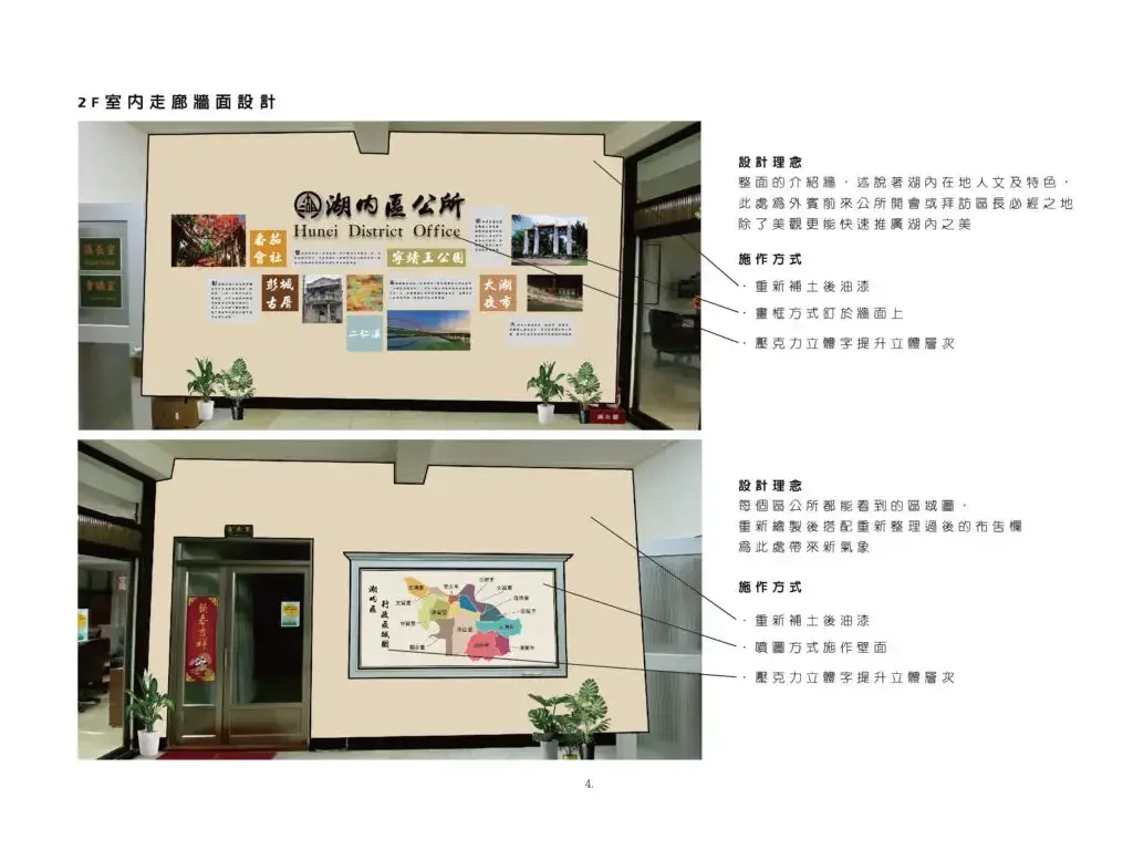 辦公室翻新與外牆貼圖設計提案，設計提案圖、辦公室翻新提案、外牆貼圖提案，都市彩繪案例